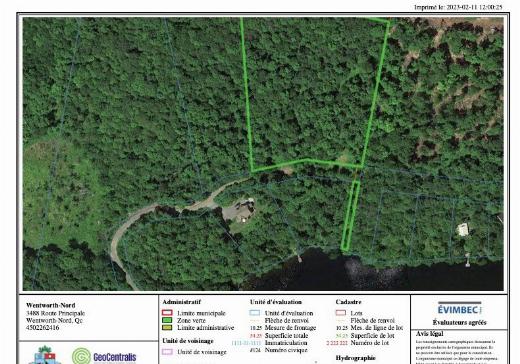 Land for Sale -  Ch. du Lac-Gustave, Wentworth, J0T 1Y0